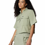 Camisa Manga Corta Mujer Elevated View Utility Beige Columbia