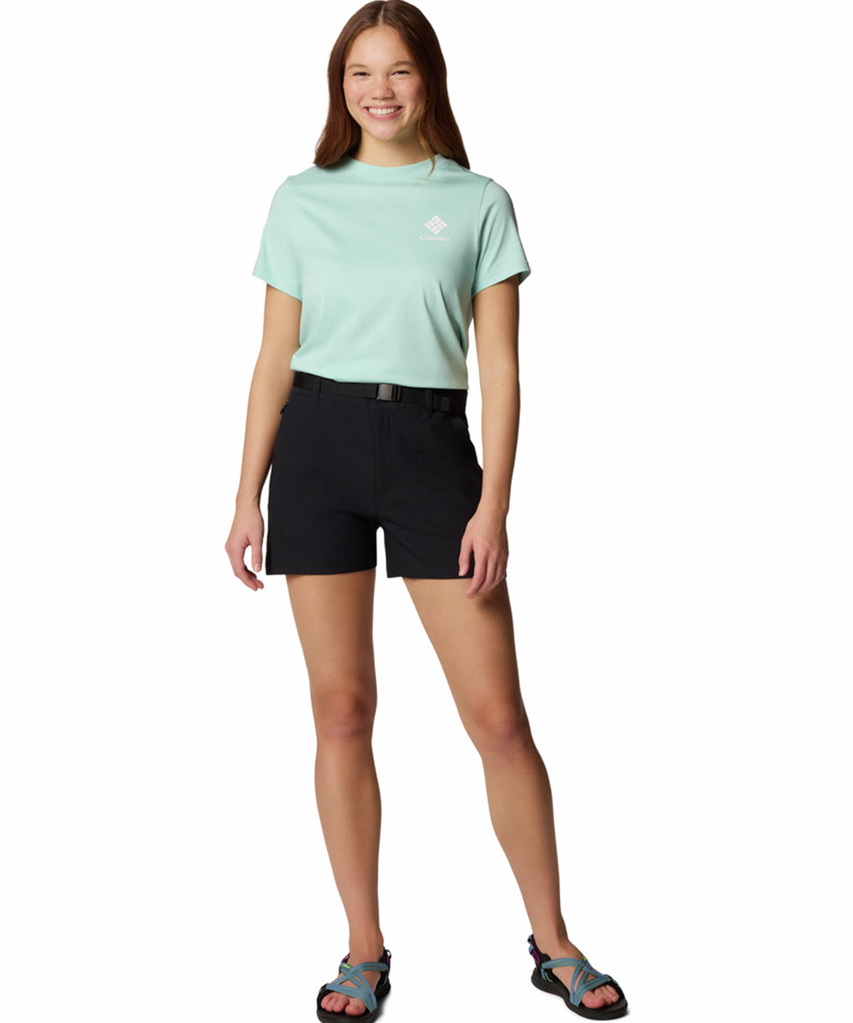 Short Mujer Brea Falls Nylon Negro Columbia