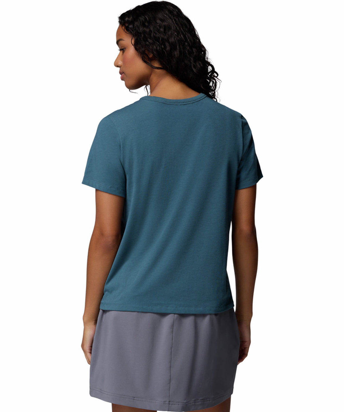 Polera Manga Corta Mujer Sun Trek II Azul Columbia