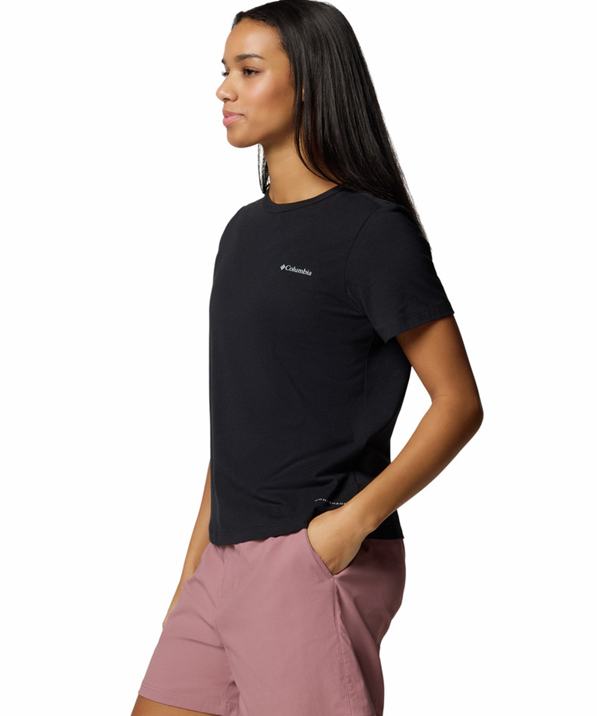 Polera Manga Corta Mujer Sun Trek II Negro Columbia