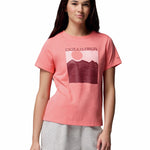 Polera Manga Larga Mujer Rolling Bend Graphic Rojo Columbia