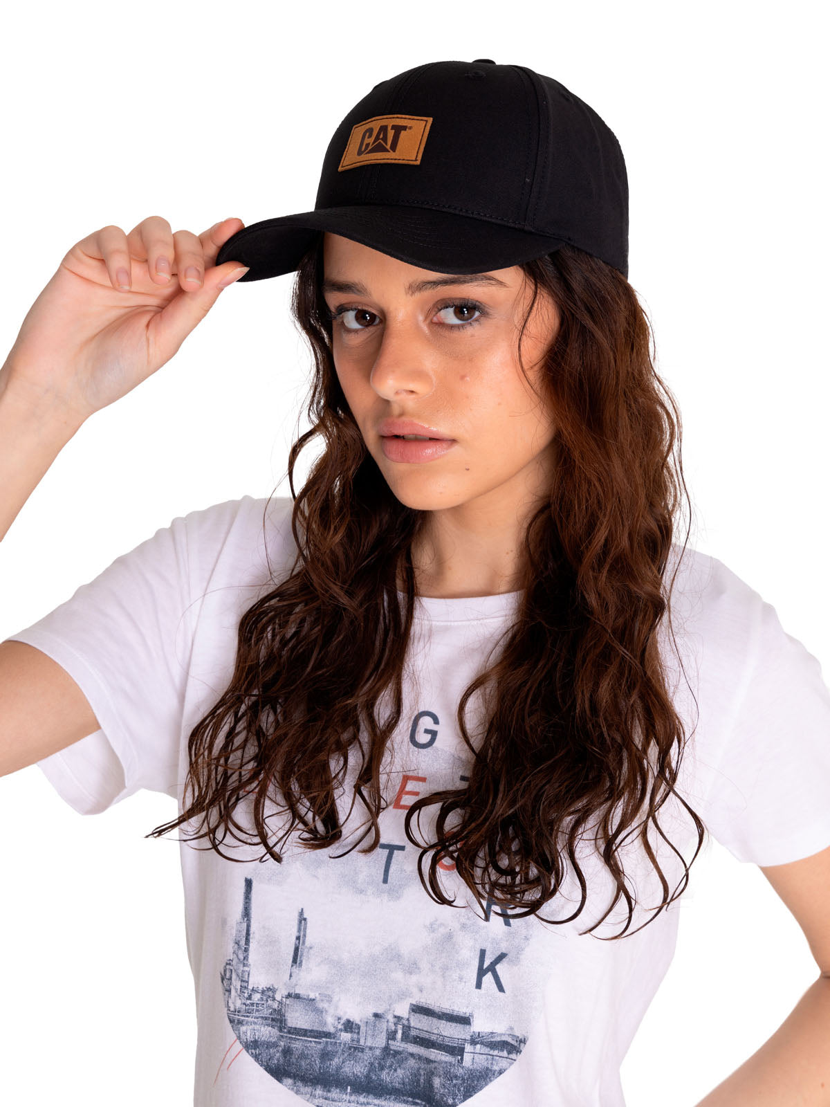Jockey Mujer Logo Leather Patch Hat