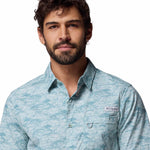 Camisa Manga Corta Hombre Wild Cast Camp Celeste Columbia