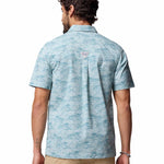 Camisa Manga Corta Hombre Wild Cast Camp Celeste Columbia