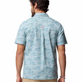 Camisa Manga Corta Hombre Wild Cast Camp Celeste Columbia