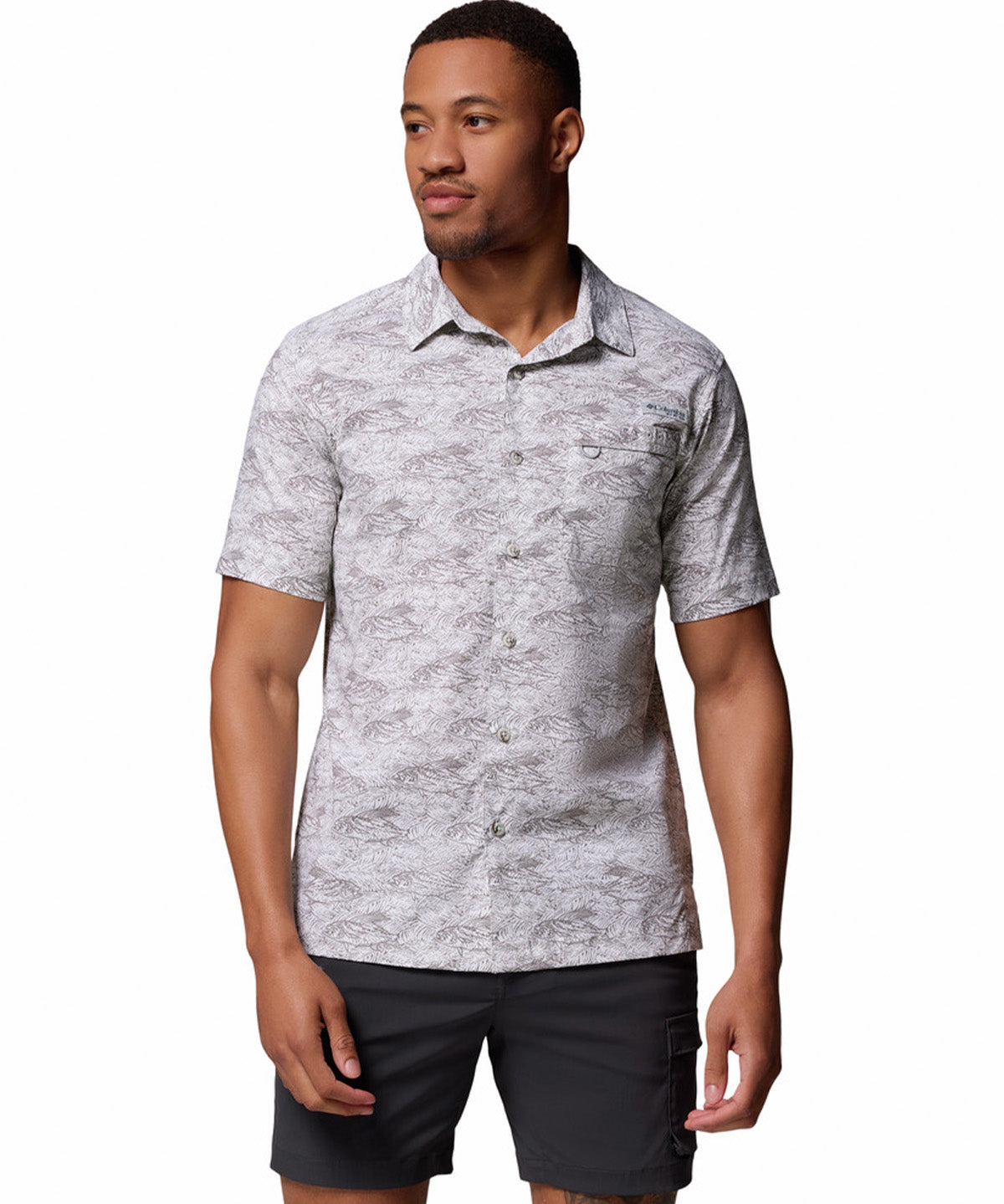 Camisa Manga Corta Hombre Wild Cast Camp Gris Columbia