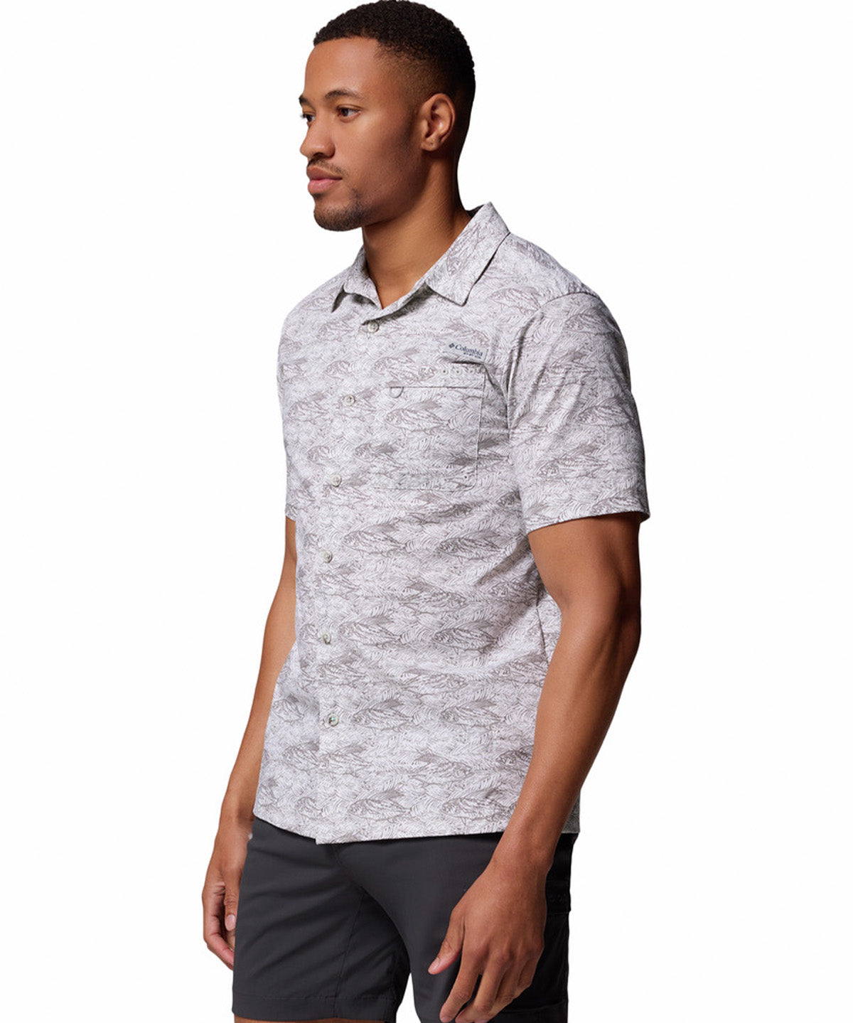 Camisa Manga Corta Hombre Wild Cast Camp Gris Columbia