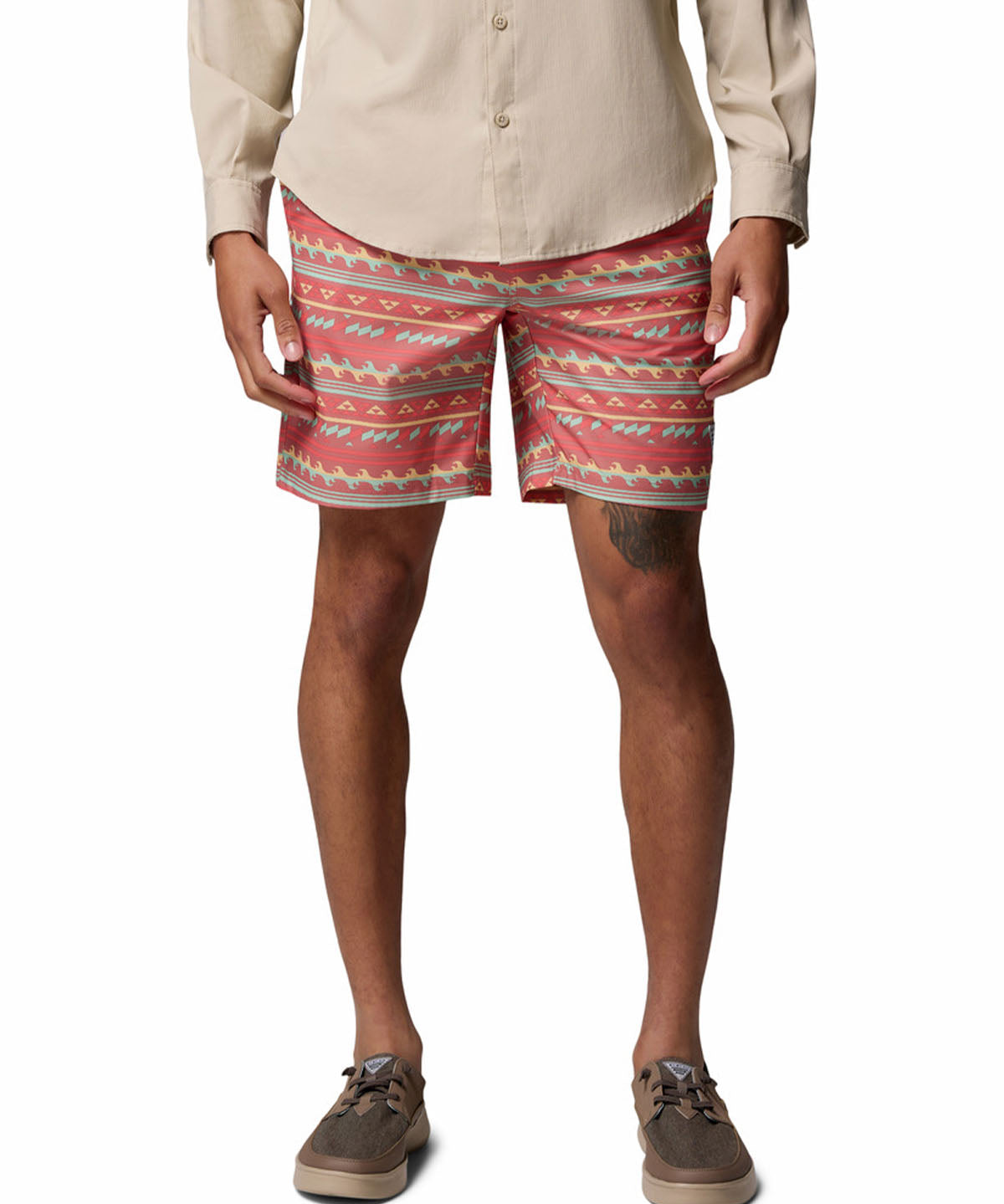Short Hombre Pfg Rambler Printed Rosado Columbia