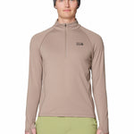 Polera Manga Larga Hombre Crater Lake Half Zip Café Mountain Hardwear