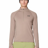 Polera Manga Larga Hombre Crater Lake Half Zip Café Mountain Hardwear