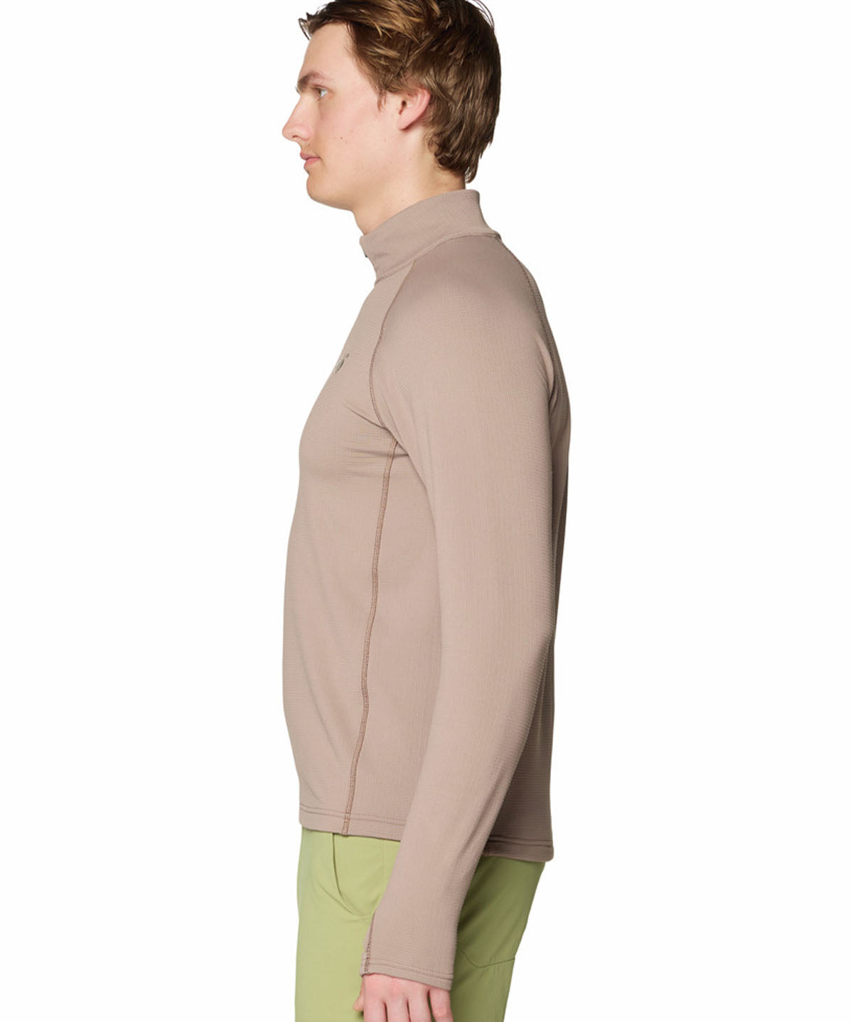 Polera Manga Larga Hombre Crater Lake Half Zip Café Mountain Hardwear