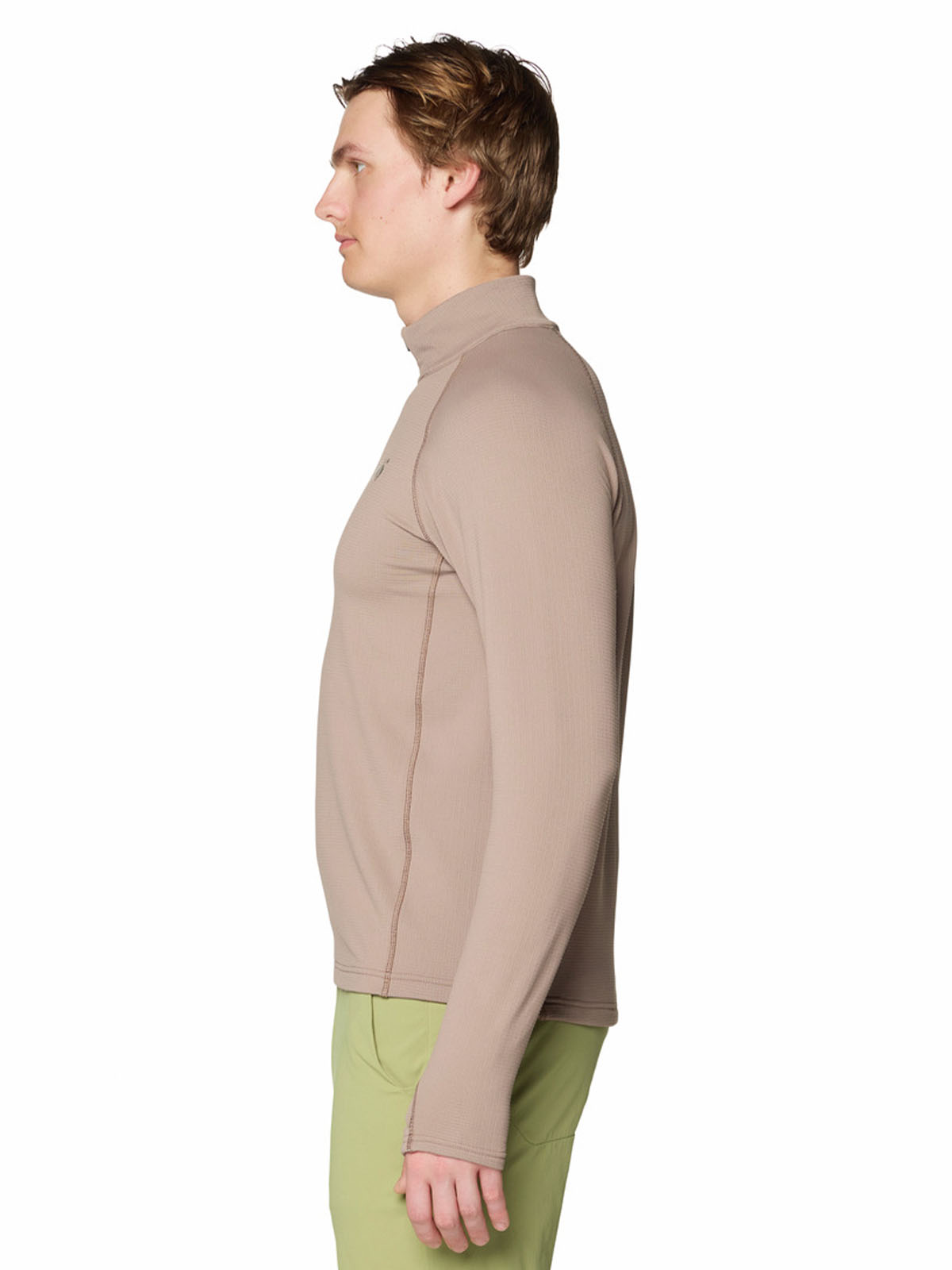 Polera Manga Larga Hombre Crater Lake Half Zip Café Mountain Hardwear
