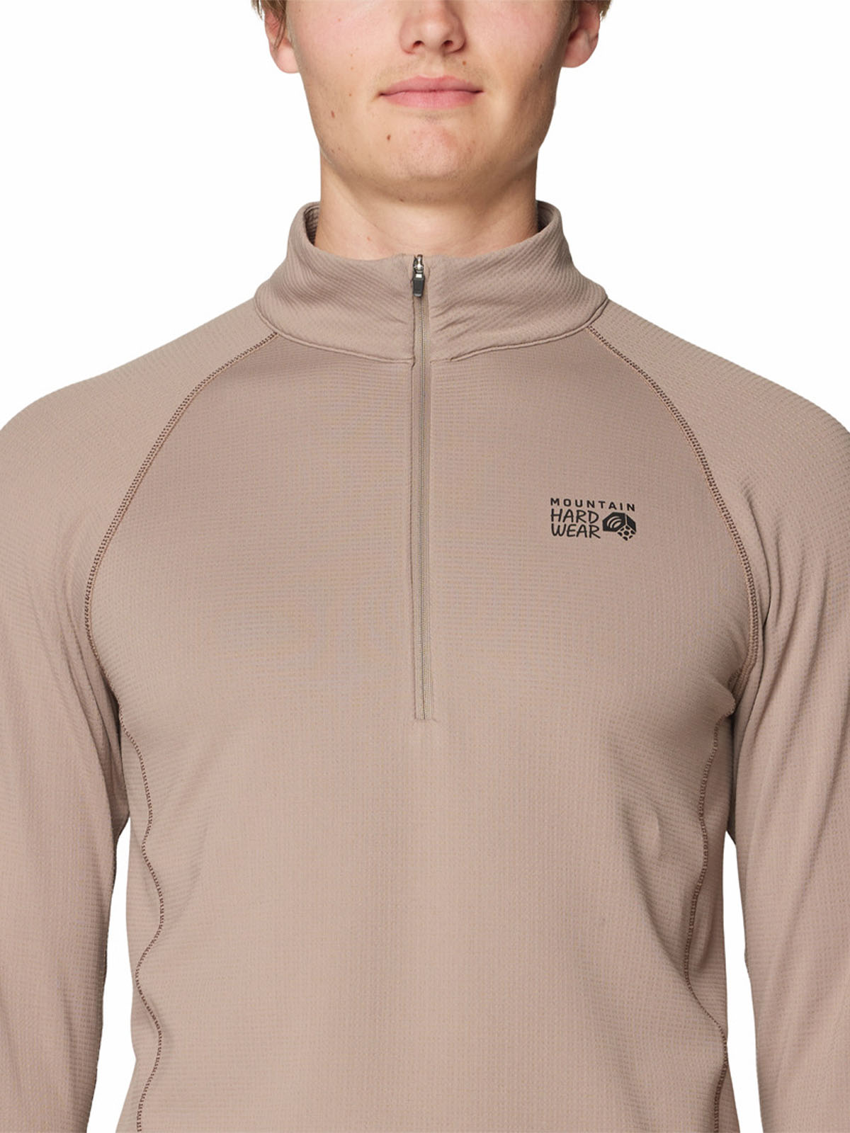 Polera Manga Larga Hombre Crater Lake Half Zip Café Mountain Hardwear