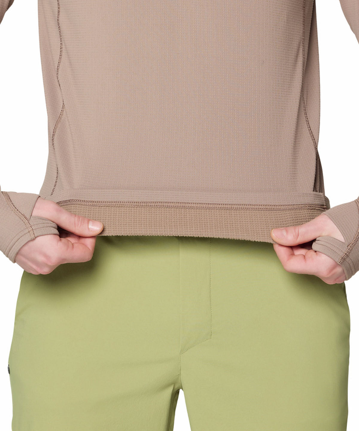 Polera Manga Larga Hombre Crater Lake Half Zip Café Mountain Hardwear
