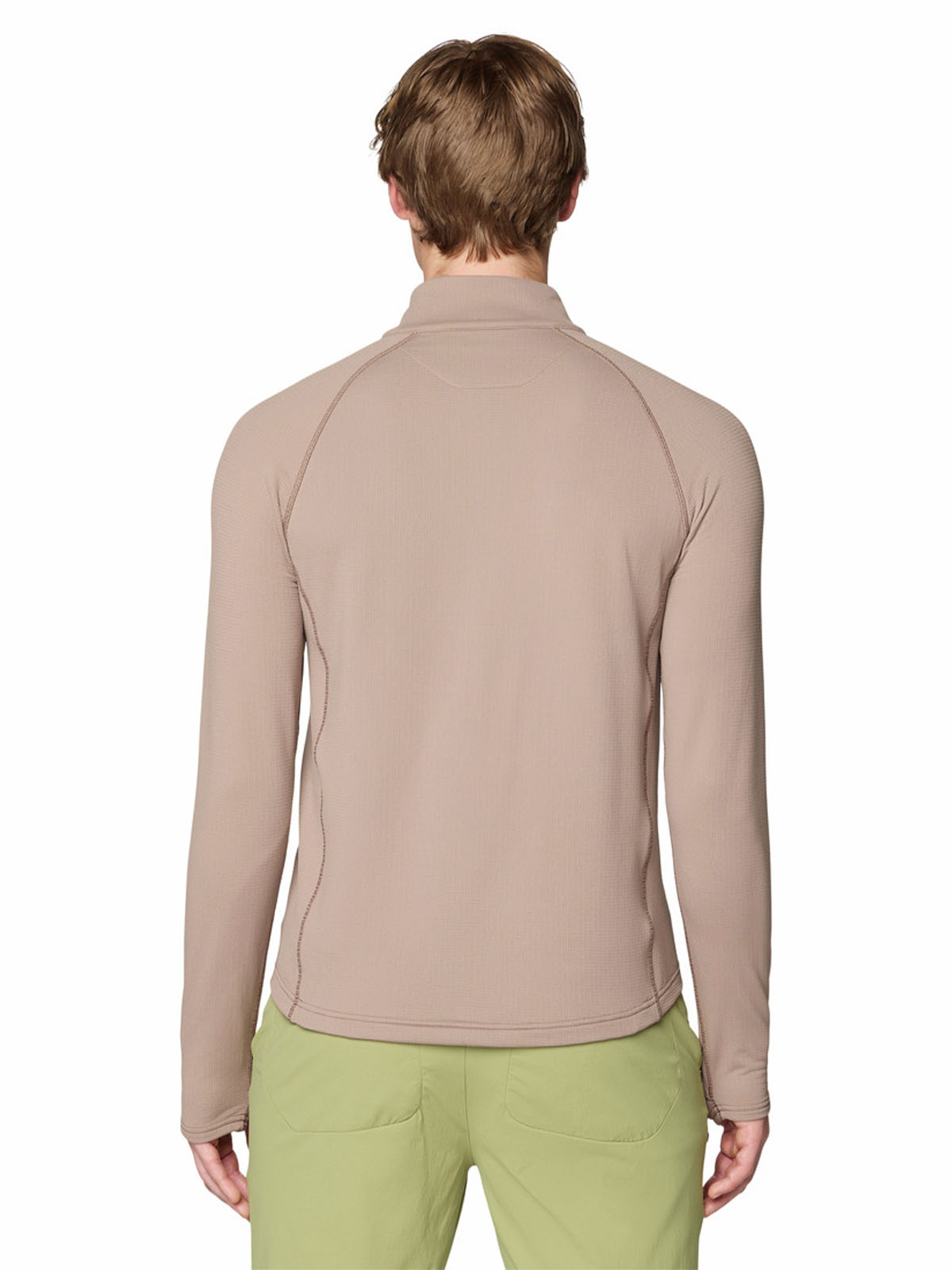 Polera Manga Larga Hombre Crater Lake Half Zip Café Mountain Hardwear