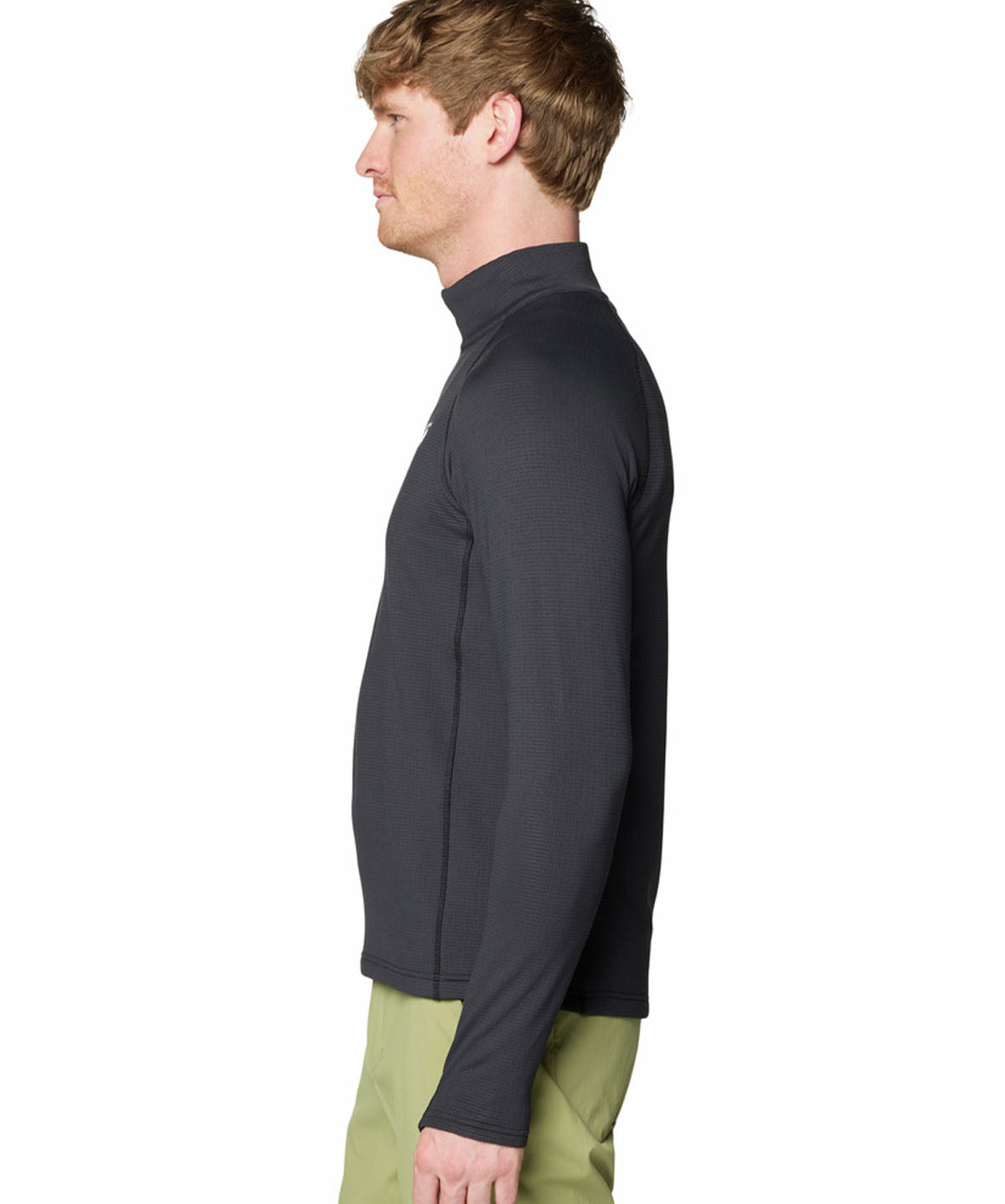 Polera Manga Larga Hombre Crater Lake Half Zip Negro Mountain Hardwear