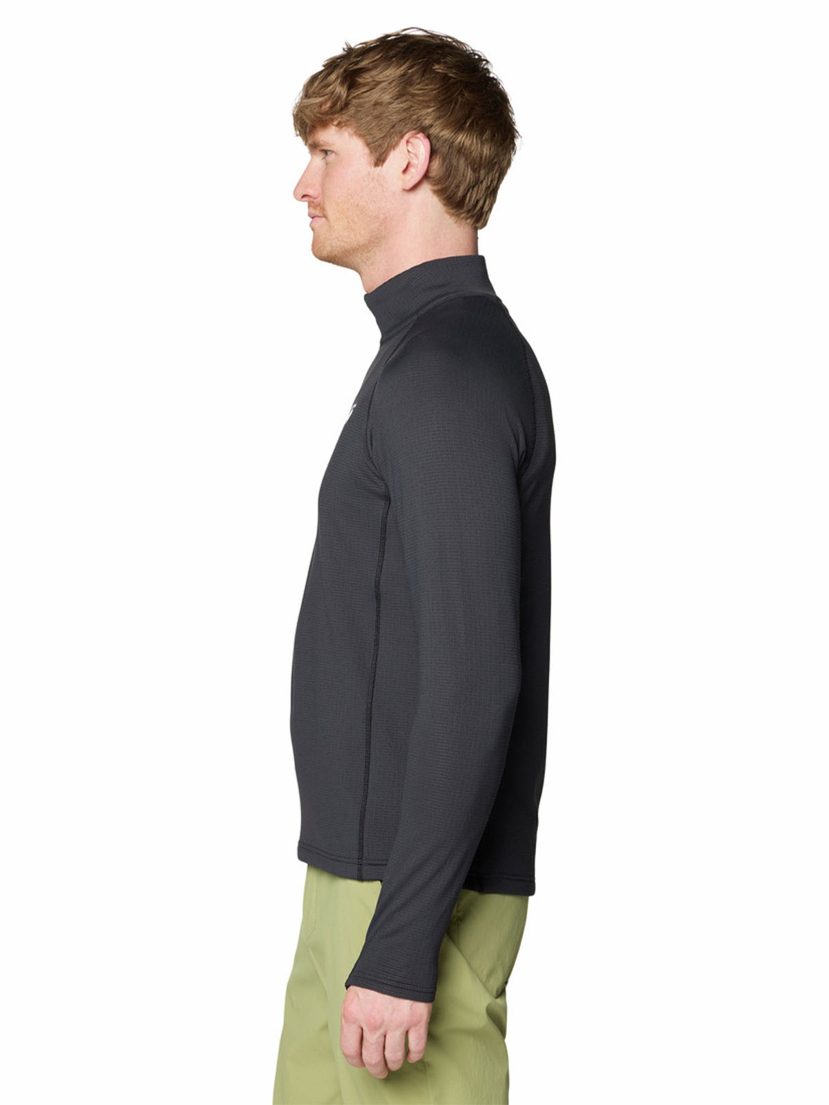 Polera Manga Larga Hombre Crater Lake Half Zip Negro Mountain Hardwear
