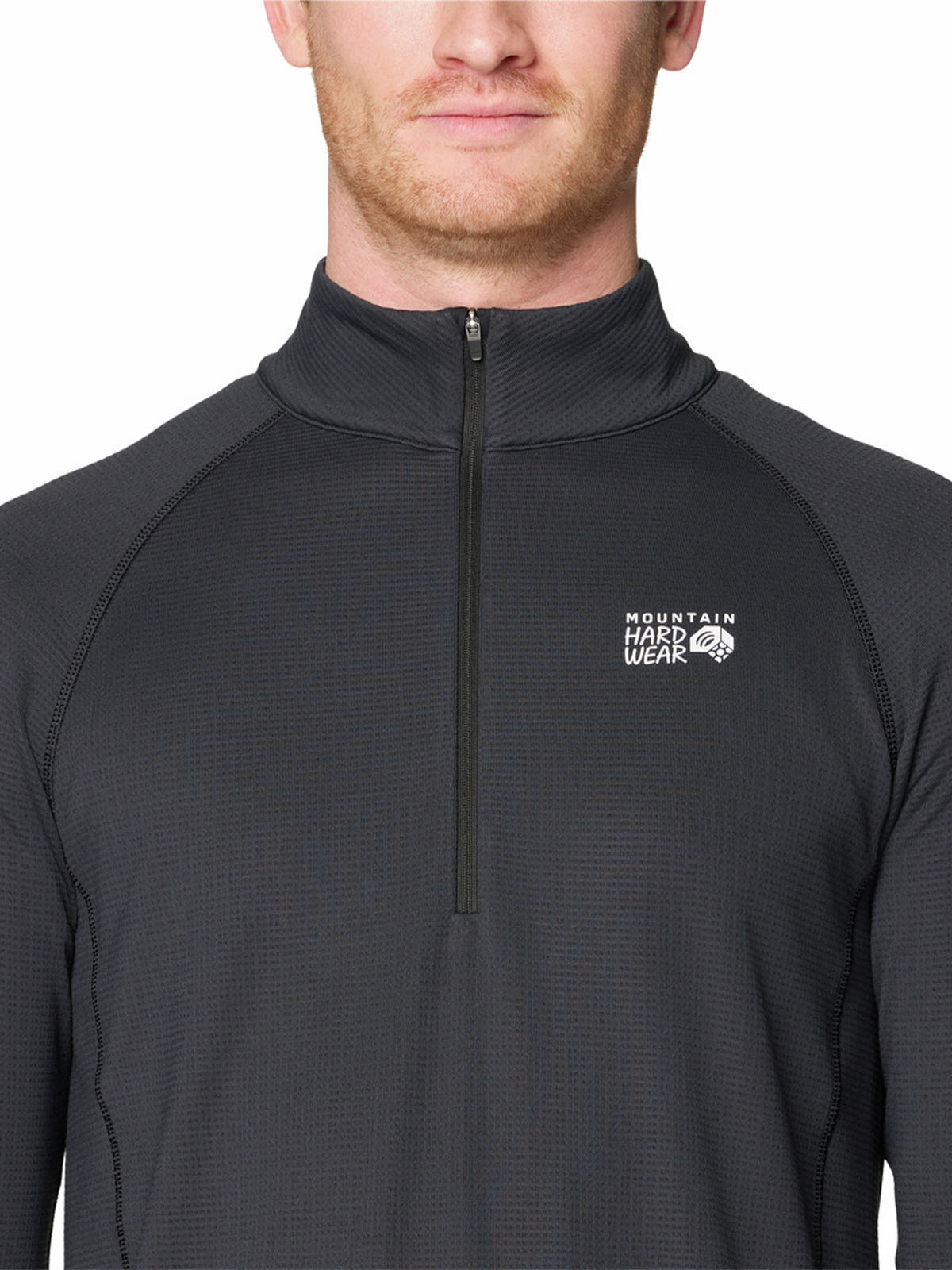 Polera Manga Larga Hombre Crater Lake Half Zip Negro Mountain Hardwear