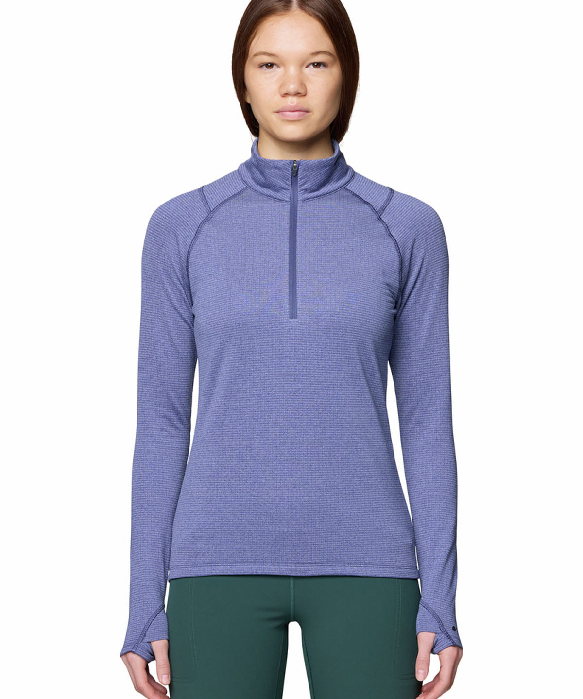 Polera Manga Larga Mujer Crater Lake Half Zip Azul Mountain Hardwear