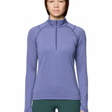 Polera Manga Larga Mujer Crater Lake Half Zip Azul Mountain Hardwear