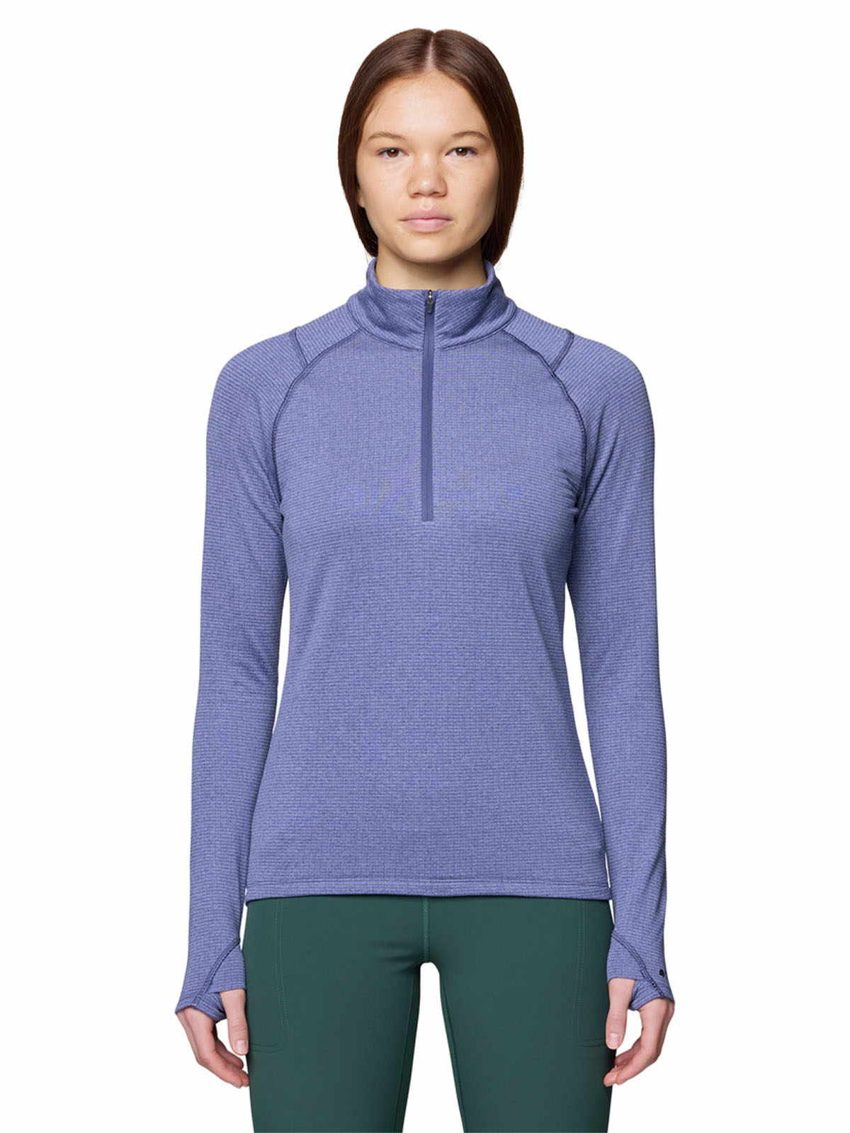 Polera Manga Larga Mujer Crater Lake Half Zip Azul Mountain Hardwear