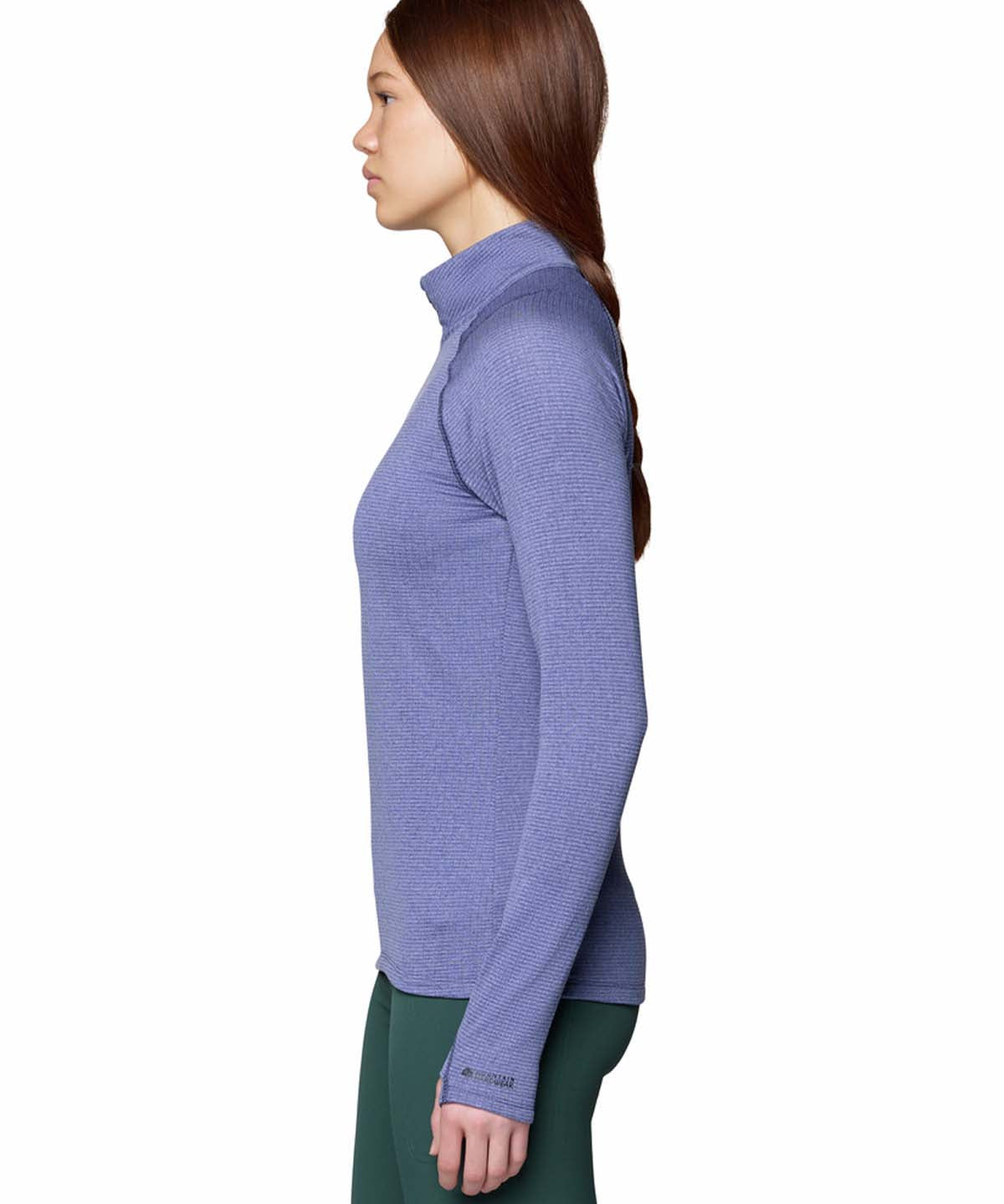 Polera Manga Larga Mujer Crater Lake Half Zip Azul Mountain Hardwear