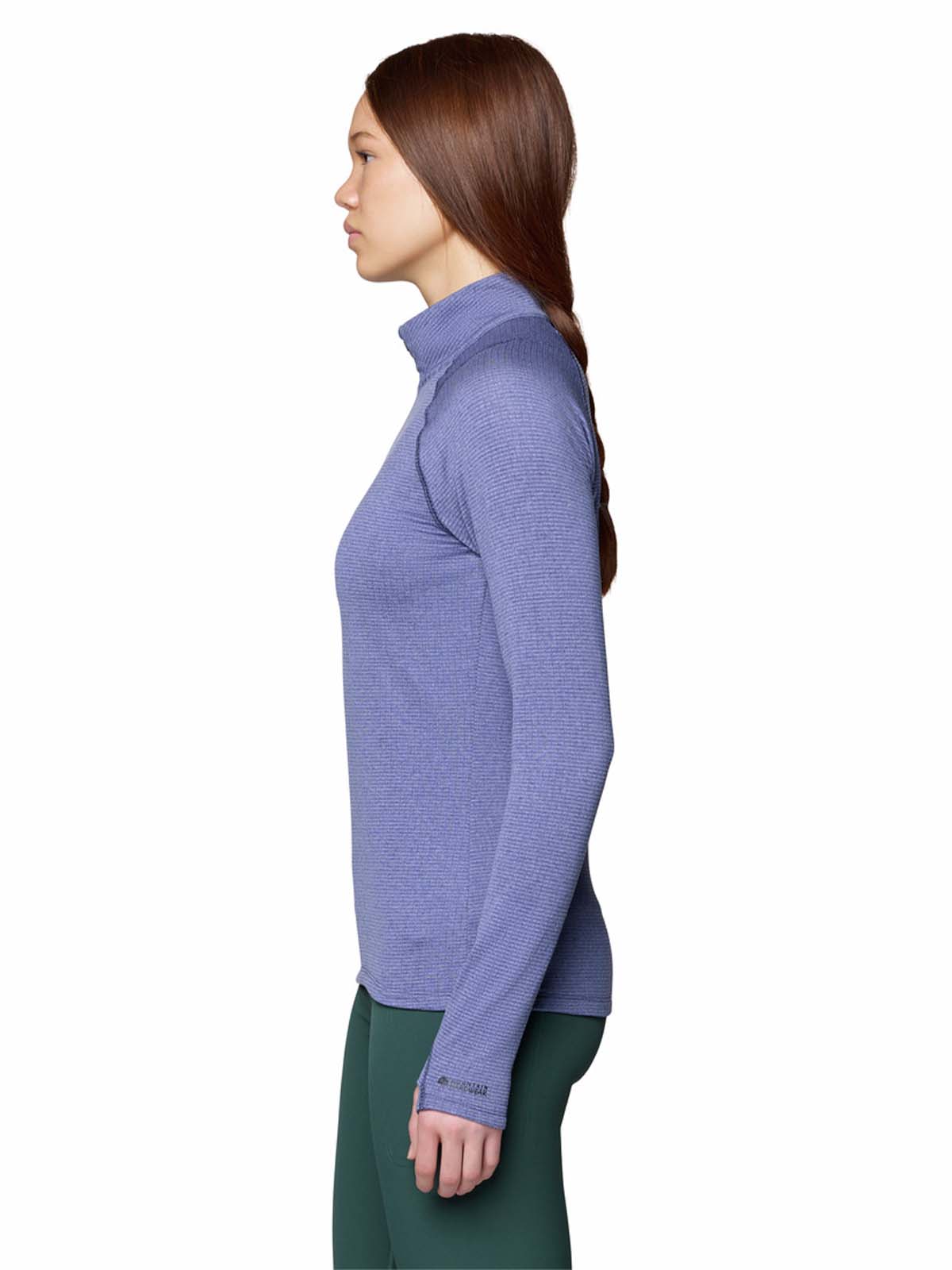 Polera Manga Larga Mujer Crater Lake Half Zip Azul Mountain Hardwear