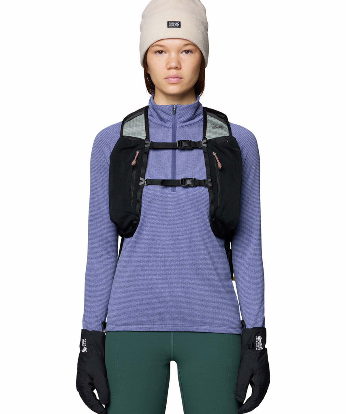 Polera Manga Larga Mujer Crater Lake Half Zip Azul Mountain Hardwear