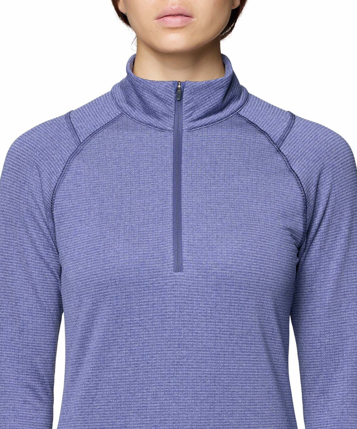 Polera Manga Larga Mujer Crater Lake Half Zip Azul Mountain Hardwear