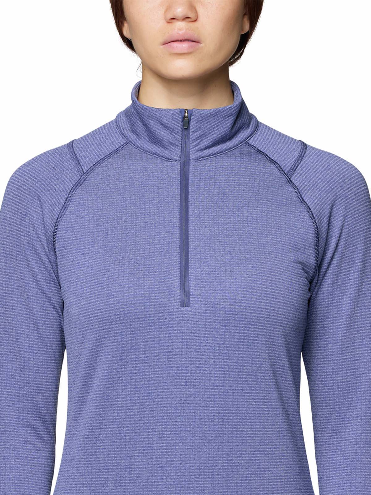 Polera Manga Larga Mujer Crater Lake Half Zip Azul Mountain Hardwear