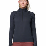 Polera Manga Larga Mujer Crater Lake Half Zip Negro Mountain Hardwear
