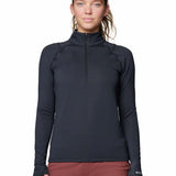 Polera Manga Larga Mujer Crater Lake Half Zip Negro Mountain Hardwear
