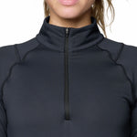 Polera Manga Larga Mujer Crater Lake Half Zip Negro Mountain Hardwear