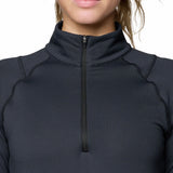 Polera Manga Larga Mujer Crater Lake Half Zip Negro Mountain Hardwear
