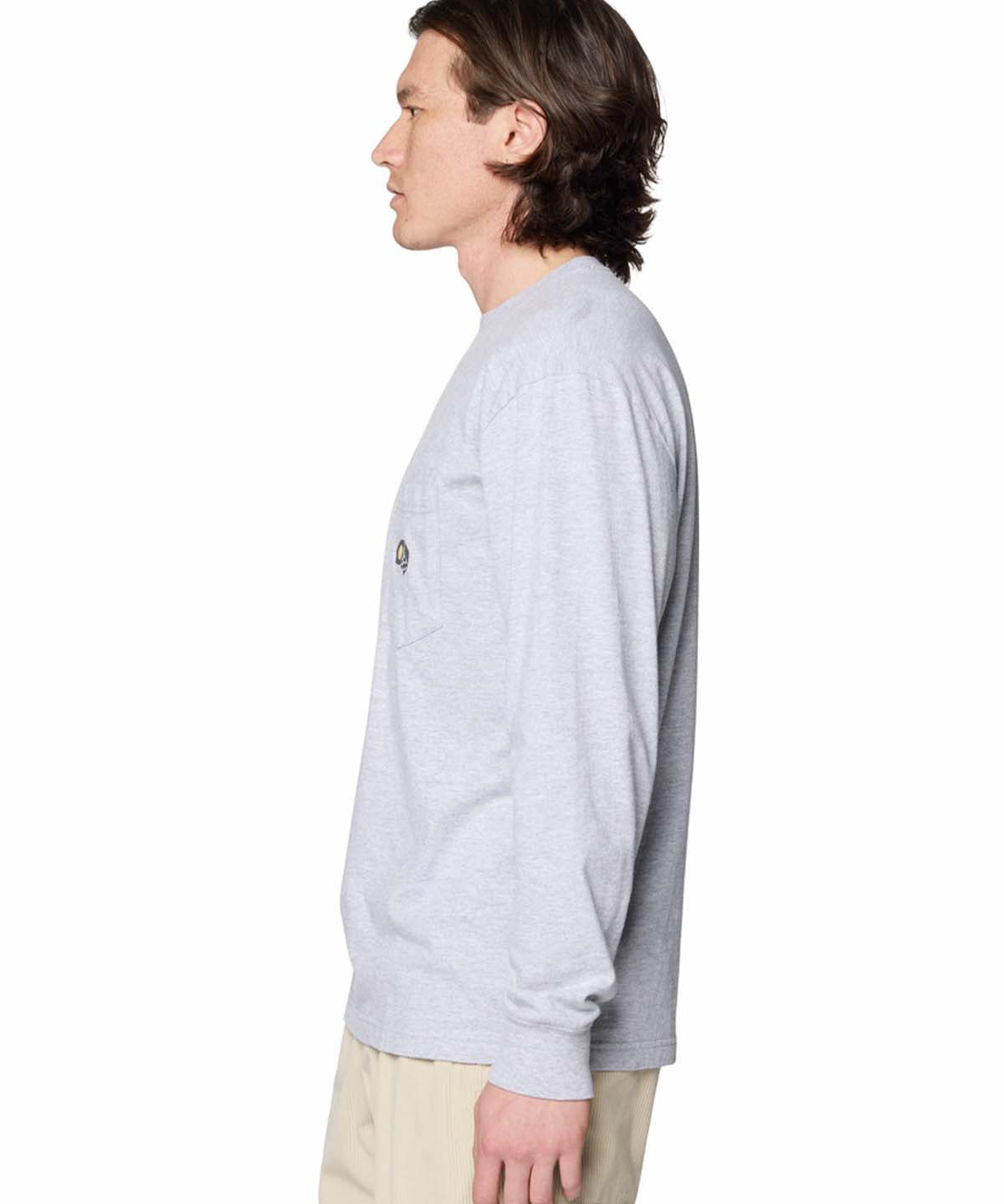 Polera Manga Larga Hombre Pocket Relaxed Gris Mountain Hardwear