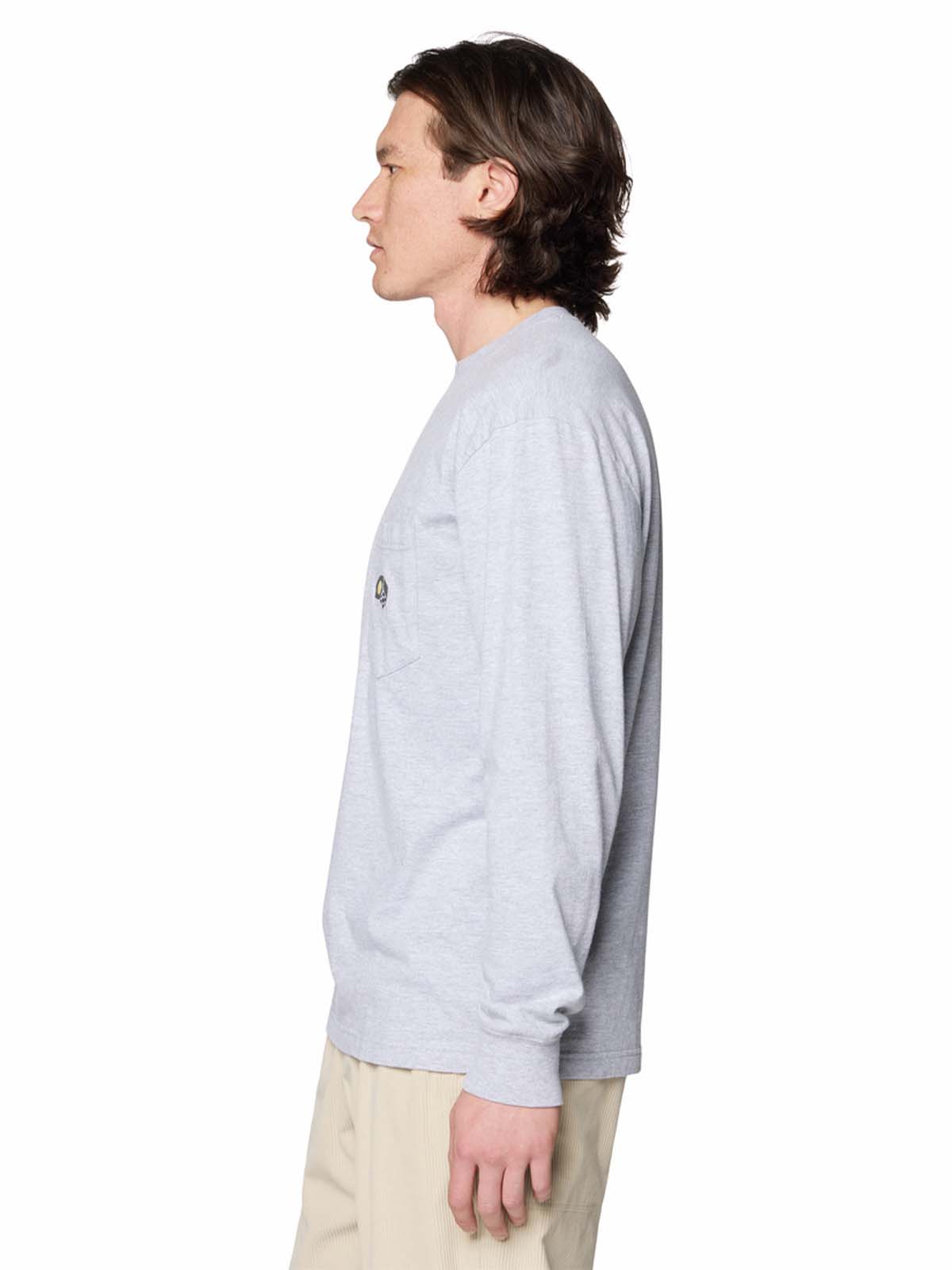 Polera Manga Larga Hombre Pocket Relaxed Gris Mountain Hardwear