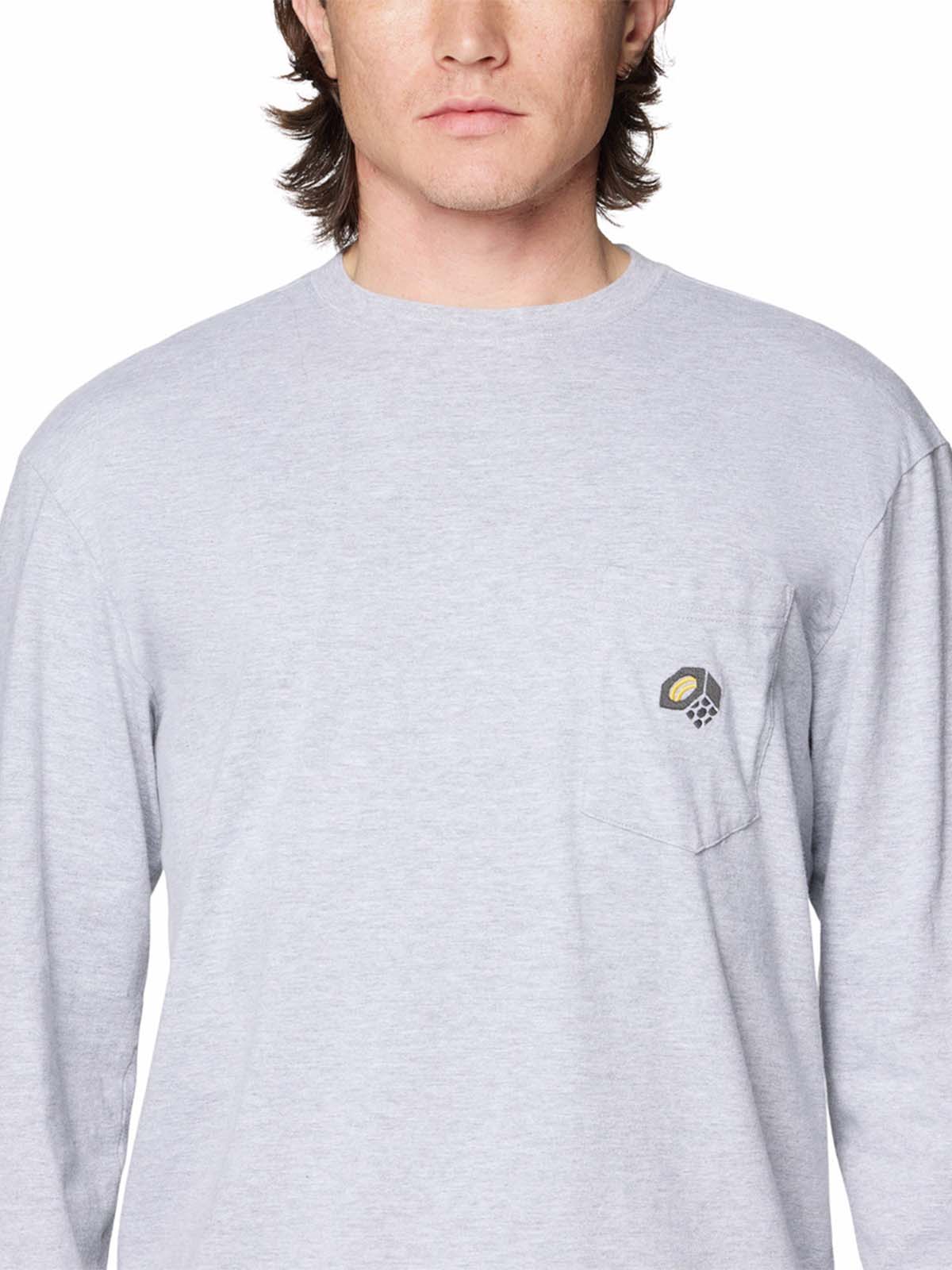 Polera Manga Larga Hombre Pocket Relaxed Gris Mountain Hardwear
