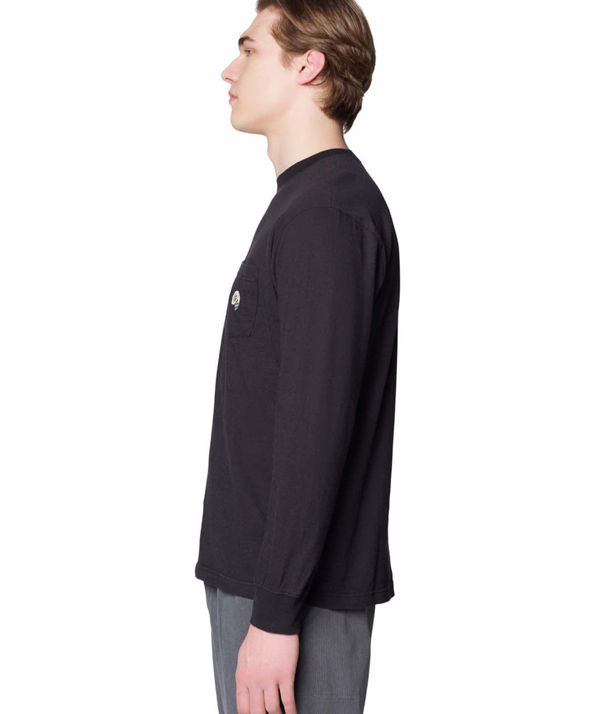 Polera Manga Larga Hombre Pocket Relaxed Negro Mountain Hardwear