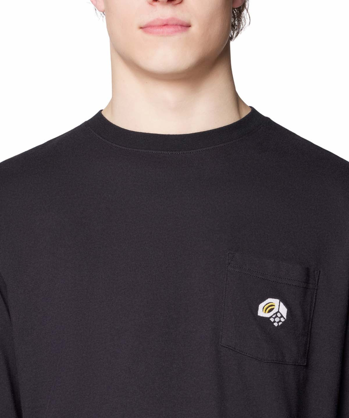 Polera Manga Larga Hombre Pocket Relaxed Negro Mountain Hardwear
