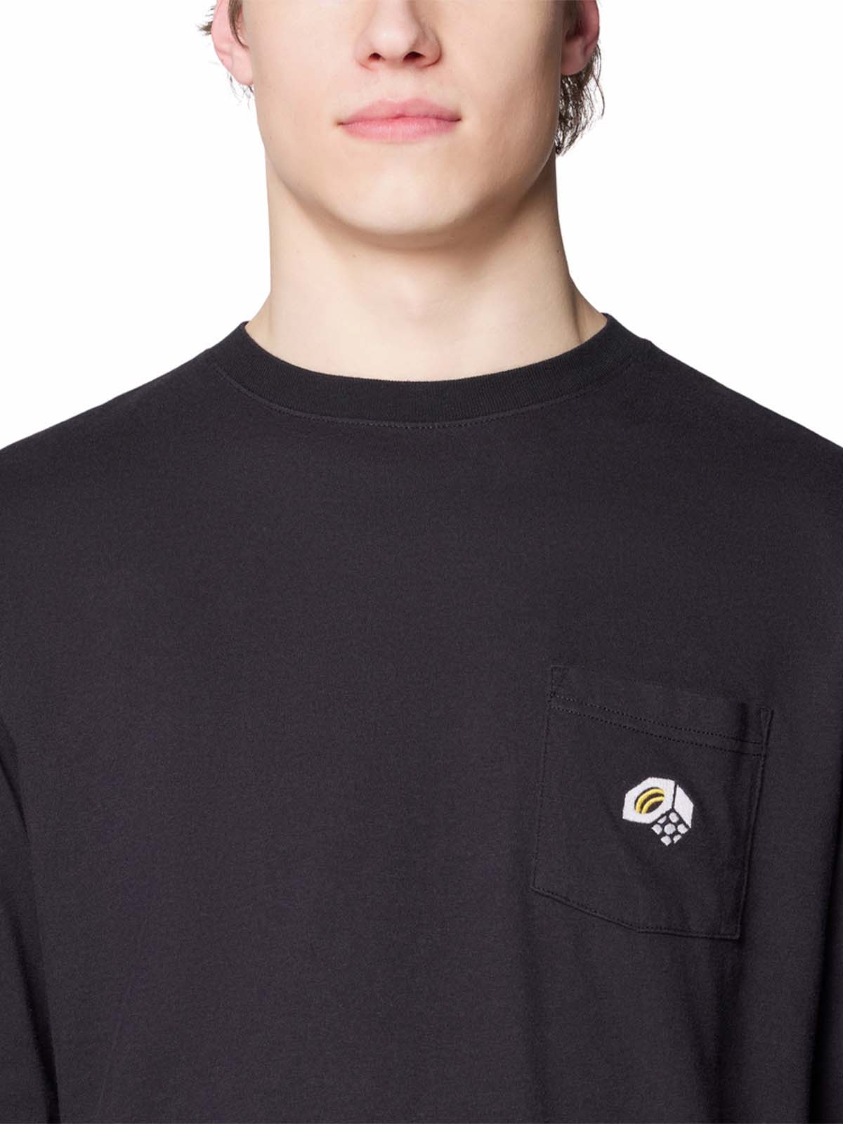Polera Manga Larga Hombre Pocket Relaxed Negro Mountain Hardwear