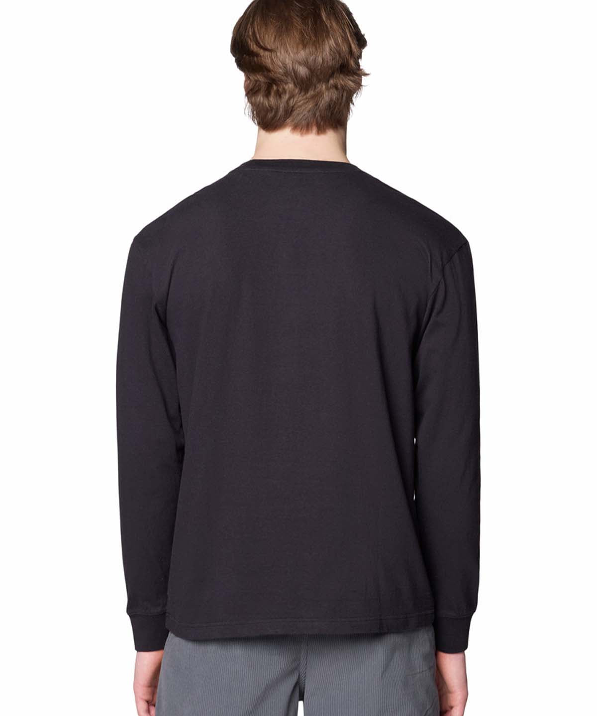 Polera Manga Larga Hombre Pocket Relaxed Negro Mountain Hardwear