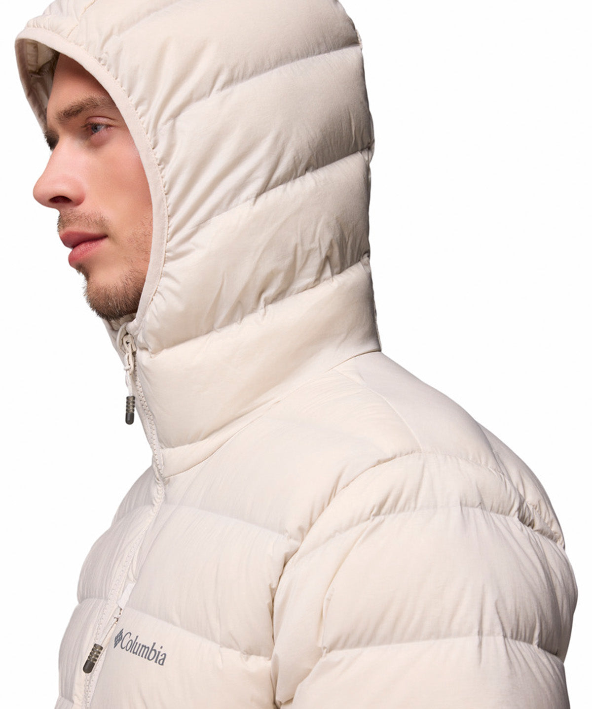 Parka Hombre Drift Peak Stretch Down Hooded Gris Columbia