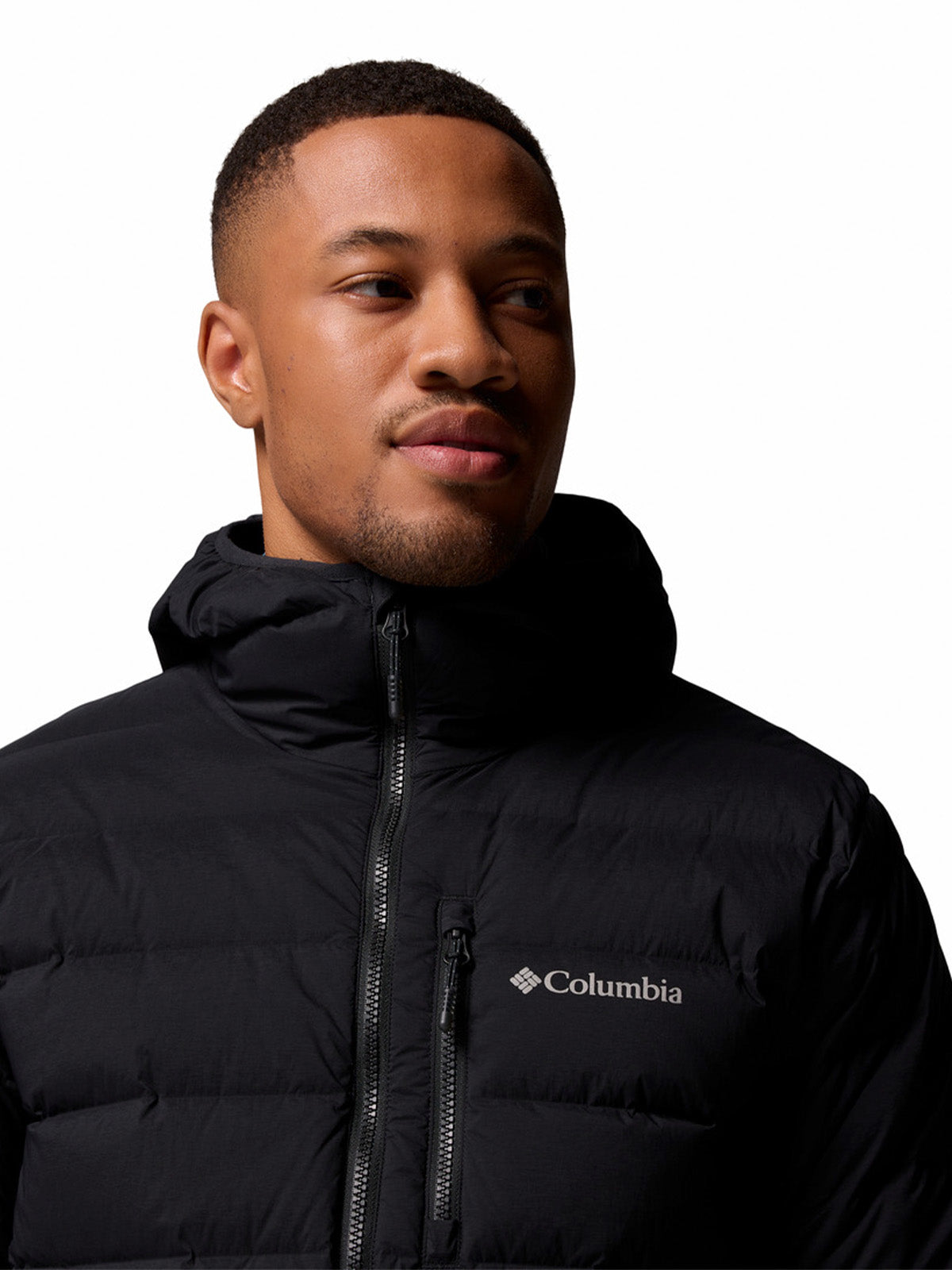Parka Hombre Drift Peak Stretch Down Hooded Negro Columbia