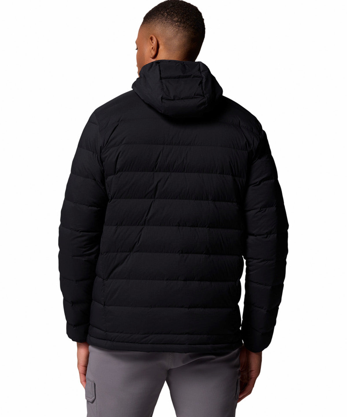 Parka Hombre Drift Peak Stretch Down Hooded Negro Columbia