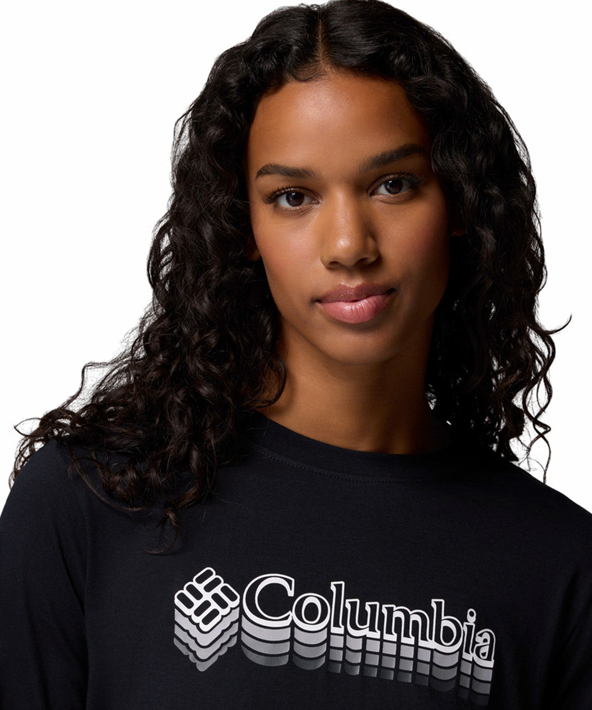 Polera Manga Larga Mujer Rolling Bend Graphic Negro Columbia