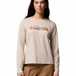 Polera Manga Larga Mujer Rolling Bend Graphic Gris Columbia