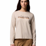 Polera Manga Larga Mujer Rolling Bend Graphic Gris Columbia