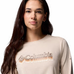 Polera Manga Larga Mujer Rolling Bend Graphic Gris Columbia