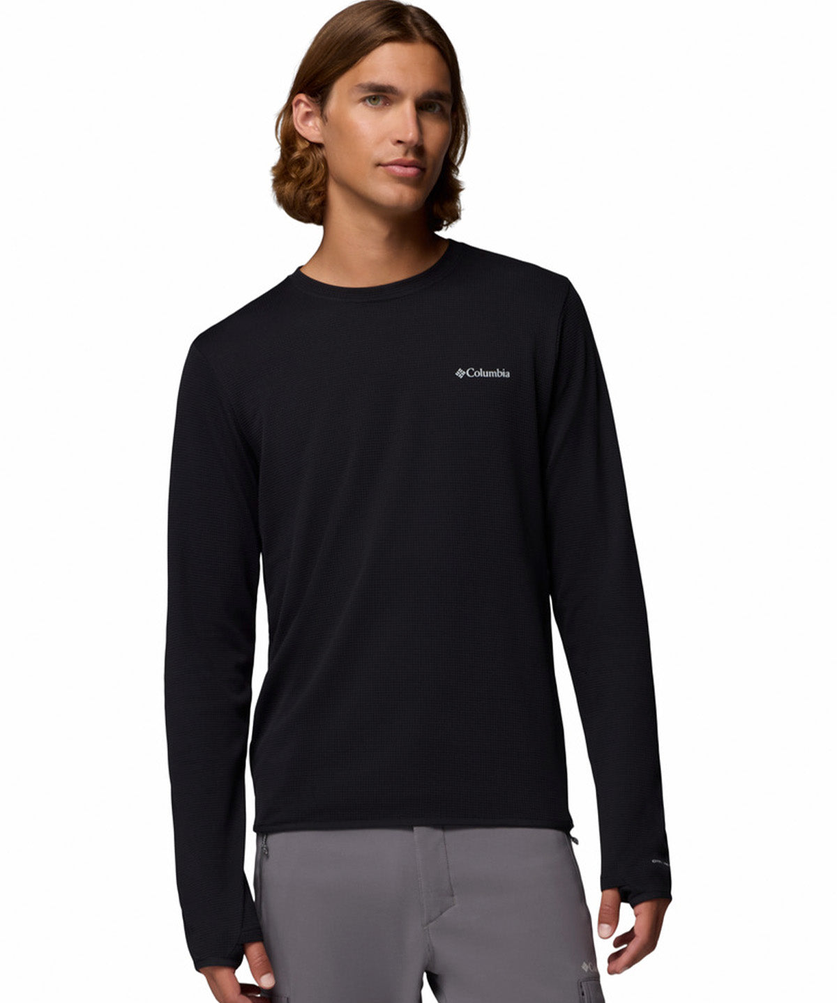 Polera Manga Larga Hombre Tech Trail Utility Warm Negro Columbia