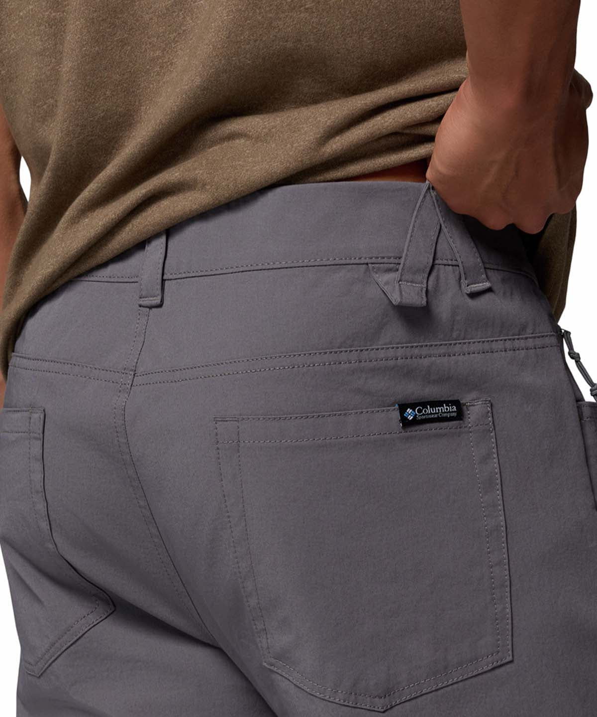 Pantalón Hombre Roc 5 Pocket Gris Columbia